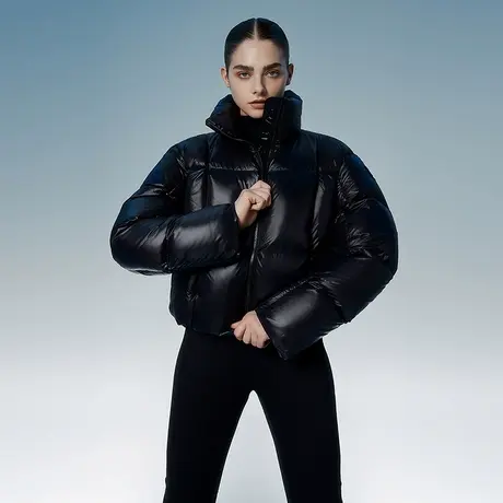 【能量者5.0】坦博尔2024冬新款羽绒服女肯豆风鹅绒短款保暖外套商品大图
