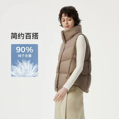 坦博尔冬季奥莱羽绒马甲女短款轻薄立领休闲简约百搭外穿马甲冬图片