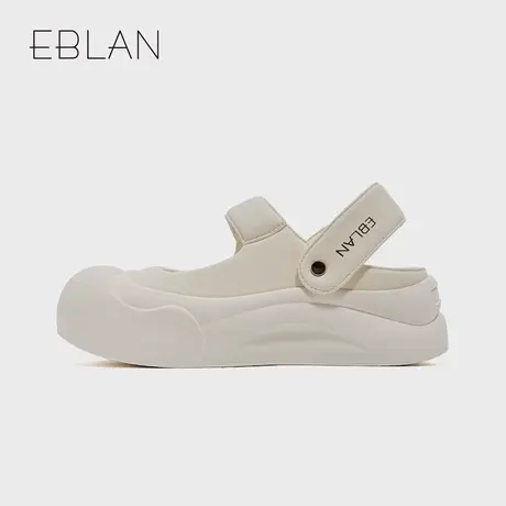 EBLAN/伊伴【99清仓福利】厚底玛丽珍包头两穿凉拖鞋女外穿浅口鞋商品大图