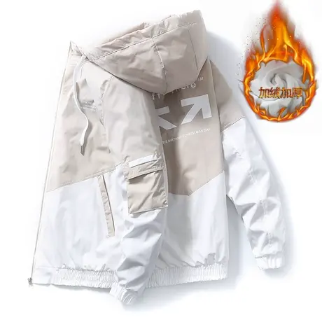 秋季新款夹克男2023冬季潮流休闲青少年男士外套加厚学生上衣服商品大图