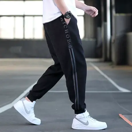 青少年休闲裤男大童运动裤春秋初中高中学生款卫裤潮流帅气裤子男商品大图