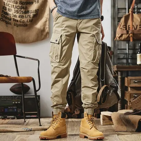 Modi Nick/摩帝尼克男士宽松工装休闲裤潮牌束脚裤子男潮流百搭商品大图