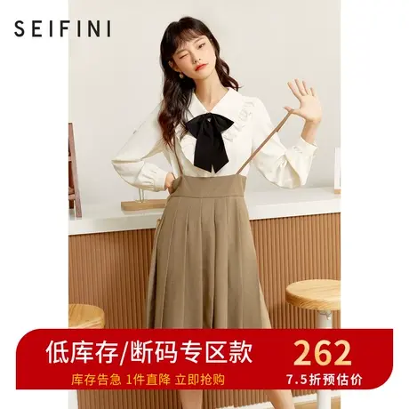 诗凡黎新品连衣裙春秋新品时尚休闲中长款裙子女7C9142991商品大图