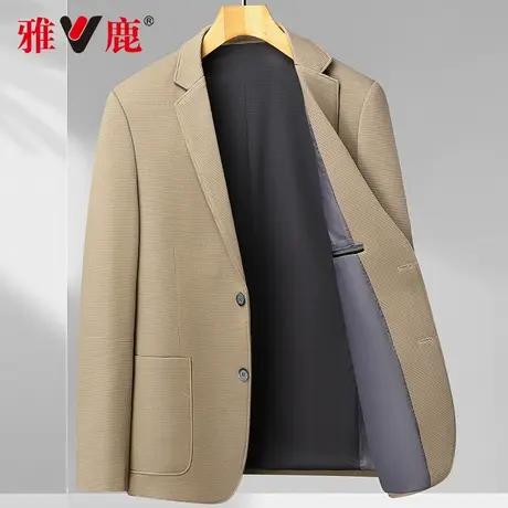 雅鹿春夏薄款男士休闲西服外套商务休闲上衣抗皱免烫上衣外套商品大图