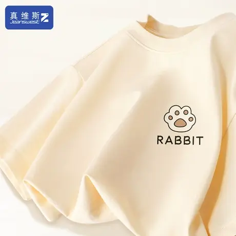 真维斯Z+纯棉短袖t恤女夏季日系小清新半袖百搭宽松显瘦体恤女装H图片