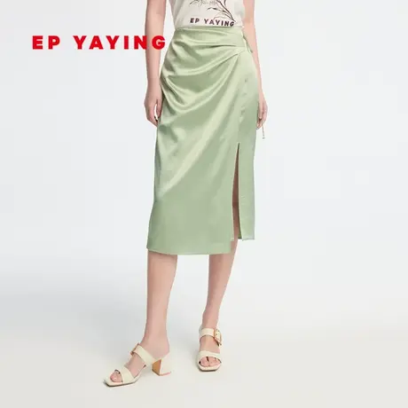 EP YAYING雅莹女装 围裹式开叉设计感优雅半裙 2023新款3312C图片