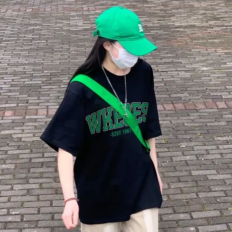 纯棉重磅设计感短袖t恤女2023新款春夏季宽松韩版潮牌大码上衣服图片