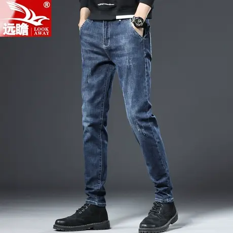 男士牛仔裤春秋款2022新款弹力小脚休闲裤春季百搭潮流修身长裤子商品大图