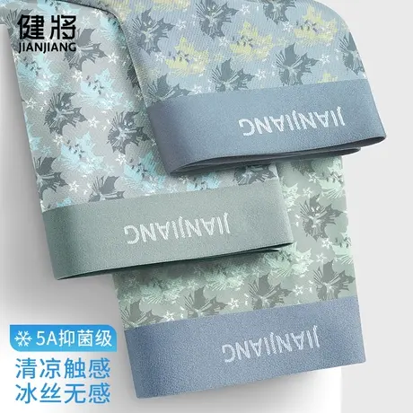 健将冰丝男士内裤男生无痕四角裤抗菌透气运动平角短裤头夏季薄款图片