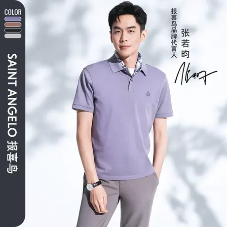 报喜鸟报喜鸟明星同款男商务休闲明星同款POLO衫纯棉透气清爽T恤图片
