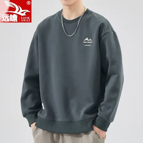 长袖t恤男士卫衣春秋季潮牌宽松圆领男生内搭休闲上衣打底衫男款商品大图