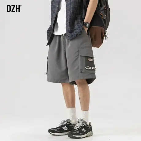 男士大口袋工装短裤男夏季薄款日系潮牌五分裤2023新款中裤子男款商品大图