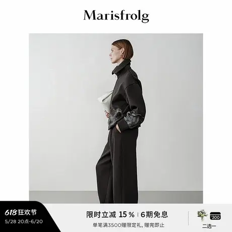 【松弛裤装】Marisfrolg玛丝菲尔冬保暖通勤长裤休闲卫裤商品大图