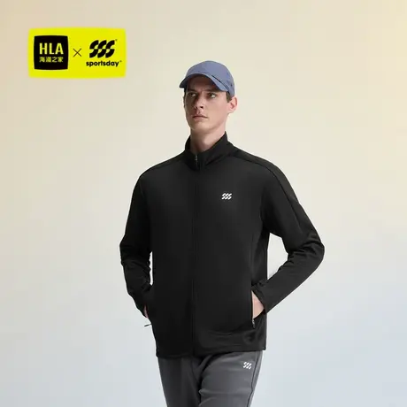 HLA/海澜之家运动sportsday针织上衣24秋新款立领舒适印花外套男商品大图