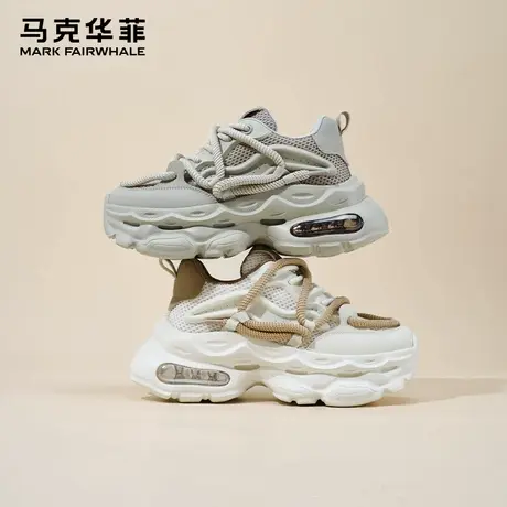 马克华菲官方旗舰店老爹鞋男春季轮胎增高气垫大码开车运动跑步鞋图片