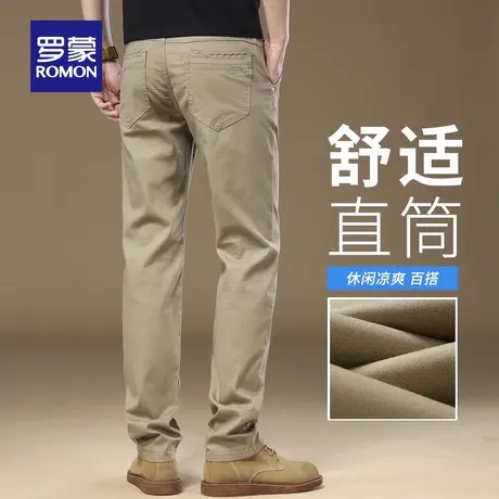 罗蒙夏季直筒耐磨工装裤舒适长裤复古休闲裤男士秋季新款宽松N1Z商品大图
