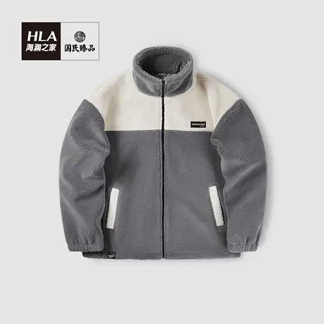 【仿羊羔绒】HLA海澜之家SPRINTING SMILE夹克秋冬宽松加厚外套男图片