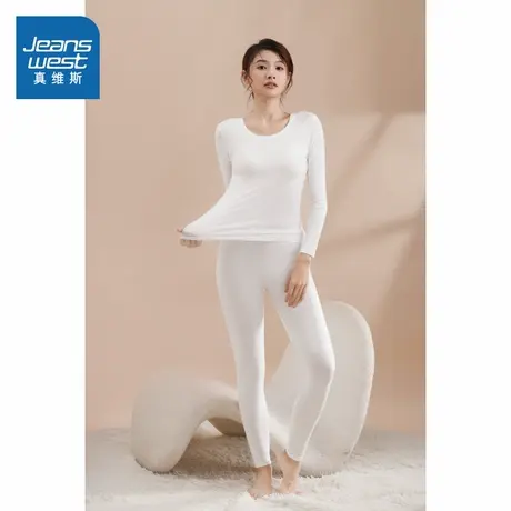 KF真维斯女装2025秋季新款 简约休闲秋衣修身舒适女款保暖衣图片