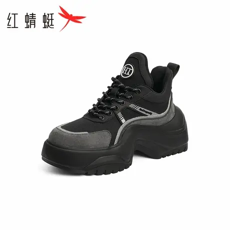 红蜻蜓老爹鞋女冬季新款时尚街头高级感厚底休闲鞋舒适潮酷老爹鞋商品大图