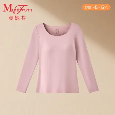 曼妮芬圆领无痕带杯长袖20210638商品大图
