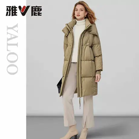 2025雅鹿官方冬季新款中长超保暖时尚女士连帽羽绒服女款鸭绒百搭图片
