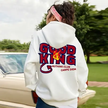 Nuthink美式大码420g重磅卫衣潮牌男冬款2023新款加肥加大外套潮商品大图