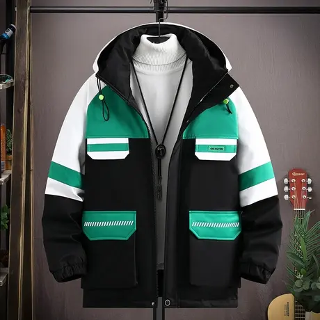 2022冬季新款棉衣男士加厚外套韩版潮流工装个性羽绒棉服袄子男装图片