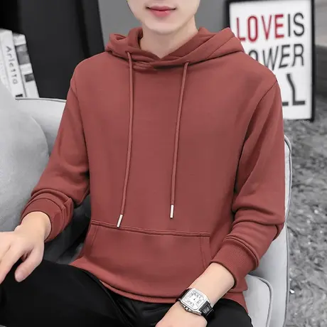 连帽卫衣男春秋款宽松潮流百搭加绒休闲带帽衫男生秋季外套上衣男商品大图