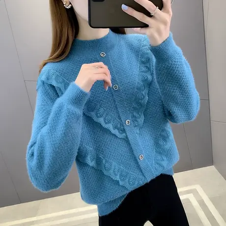 女士毛衣新款2022爆款时尚洋气加厚今流行冬季水貂绒打底衫女秋冬图片