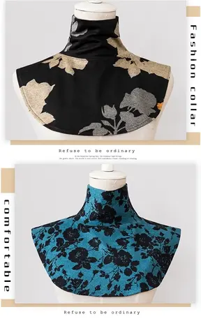 芙黛怡保暖防风围脖2022新款百搭女秋冬高领配毛衣打底小衫商品大图