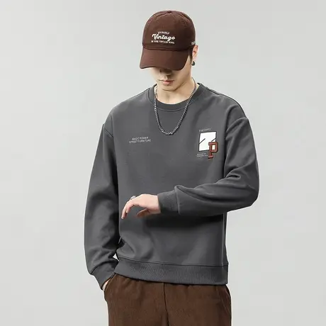 高档男士卫衣时尚潮牌秋季男士卫衣时尚潮流长袖百搭休闲潮流卫衣商品大图