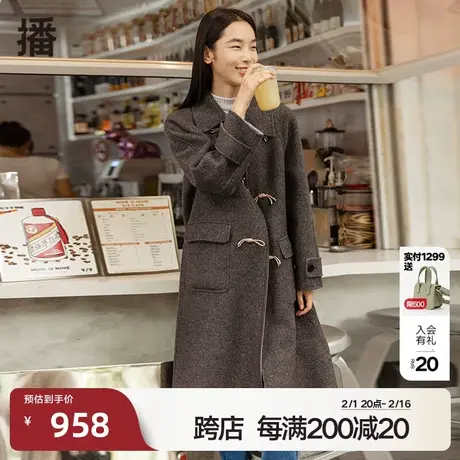 【直播专享秒杀】播美式复古学院简约高级休闲大衣女商品大图