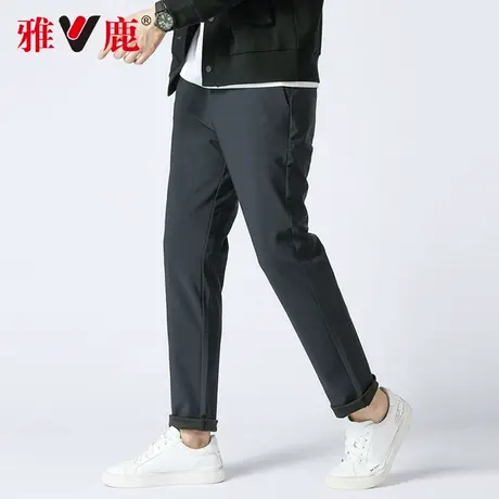 雅鹿男士休闲裤2024年秋冬季中青年商务休闲西裤直筒加厚免烫男裤商品大图