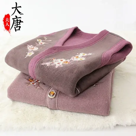 中老年人春秋马甲女奶奶保暖背心妈妈加绒加厚外穿坎肩老太太舒适图片