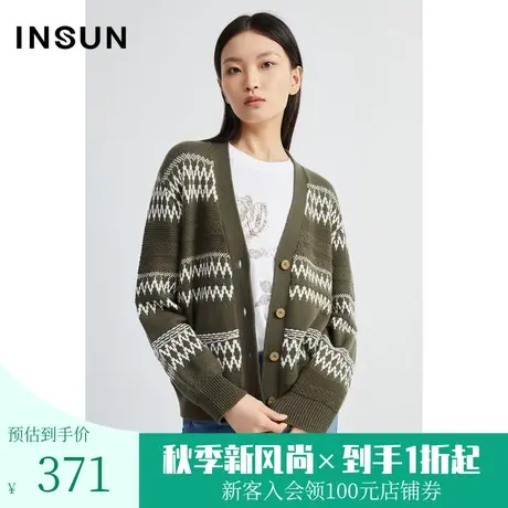 恩裳2022冬季时尚减龄设计感宽松舒适百搭羊毛针织衫图片