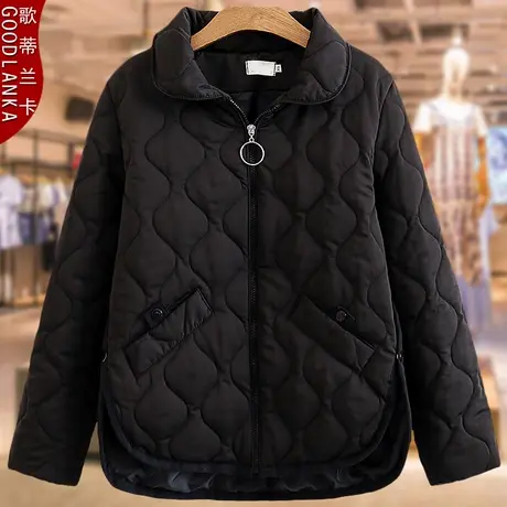 加肥加大码棉衣2022年新款女妈妈冬装洋气时尚羽绒棉棉服宽松外套商品大图