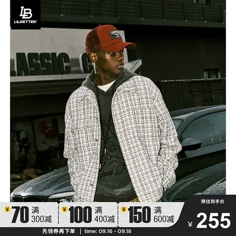 Lilbetter小香风外套男士上衣美式高街宽松衣服秋冬季衬衫式夹克商品大图