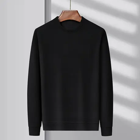 华夫格卫衣男春夏季休闲宽松圆领长袖t恤男士外套春款潮流上衣服商品大图