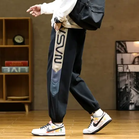 春秋季运动裤男孩潮流青少年大童休闲长裤子初中高中学生束脚卫裤商品大图