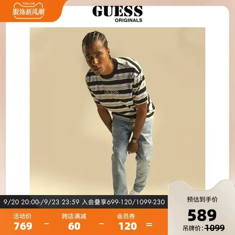 GUESS Originals男纯色直筒休闲牛仔裤-M1GA04R49T0图片