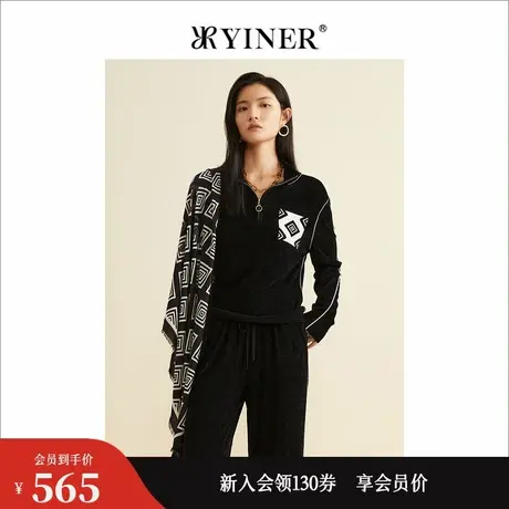 YINER音儿女装秋季半高领软糯糯毛衣小众长袖针织衫图片