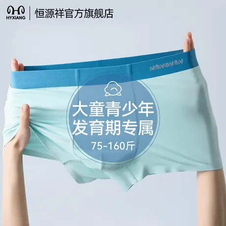 恒源祥男童内裤青少年莫代尔7A抗菌亲肤无痕透气男式平角2025新款商品大图