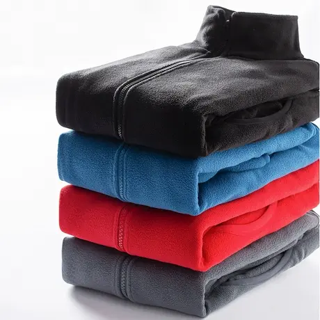 抓绒衣男士摇粒绒外套上衣户外冲锋衣内胆春秋冬双面加厚卫衣开衫商品大图