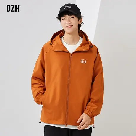 男士美式飞行员夹克男秋季连帽2023年新款休闲简约外套户外冲锋衣商品大图