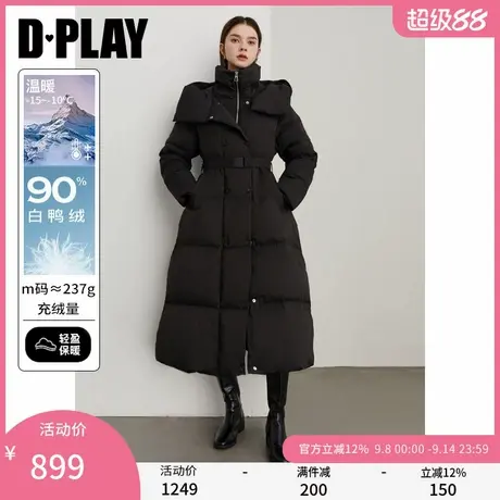DPLAY年冬季新款黑色外套流行好看加厚长款羽绒服女商品大图