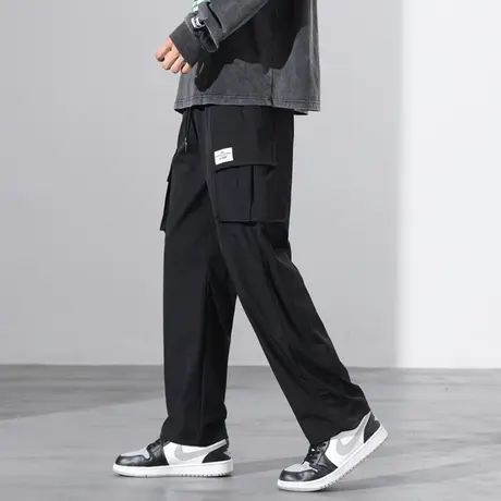 工装裤潮牌男秋季美式复古ins潮流大码休闲裤宽松直筒阔腿长裤子商品大图
