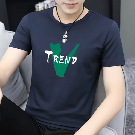 莫代尔t恤男士短袖2024新款速干冰丝凉感半袖夏季上衣服潮流体恤图片