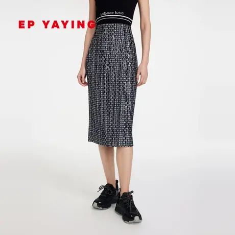 EP YAYING雅莹女装 气质高腰不规则包臀半身裙 2023新款3502B图片
