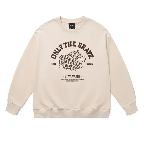 美式复古卫衣男女vintage户外风氛围感圆领美拉德色系套头上衣冬图片