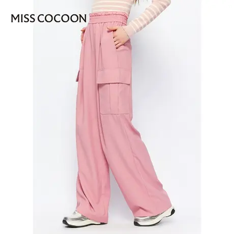 MISSCOCOON【持续机能旅程】24春新款摩登宽松阔腿拖地工装休闲裤图片